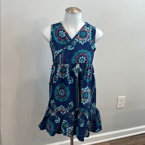 Floral Blue Kids Casual Dress